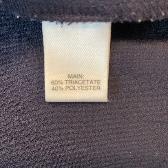 St. John Knits Matte Navy Draped Blouse - Picture 9 of 12